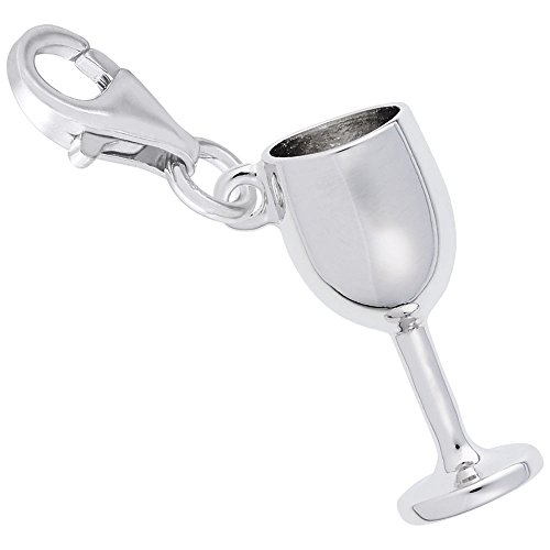 Elegant Wineglass Charm with Lobster Claw Clasp - Jewelry Charms for Bracelets, Necklaces & Wine Glasses - Perfect for Parties, Weddings & Gifts
