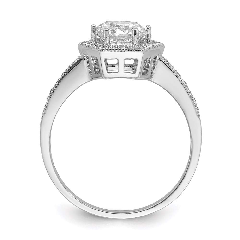 925 Sterling Silver Cubic Zirconia Brilliant Embers Ring - Elegant Women's Fine Jewelry Gift for Anniversary, Birthday & Valentine's Day | Perfect for Date Night, Party & Special Occasions