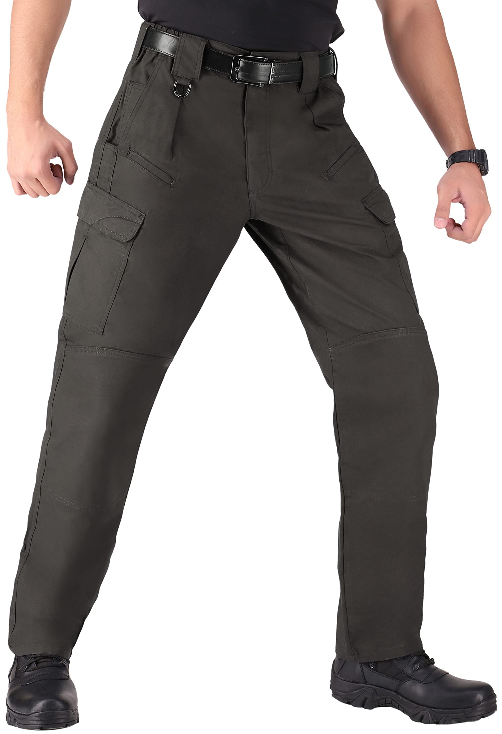 WHITEDUCK Men's Tactical Pants - Ripstop Stretch Water Resistant Cargo Work Pants with 13 Pockets - Military, Hiking, Outdoor, Camping & Workwear - Durable Tactical Trousers for Active Lifestyle