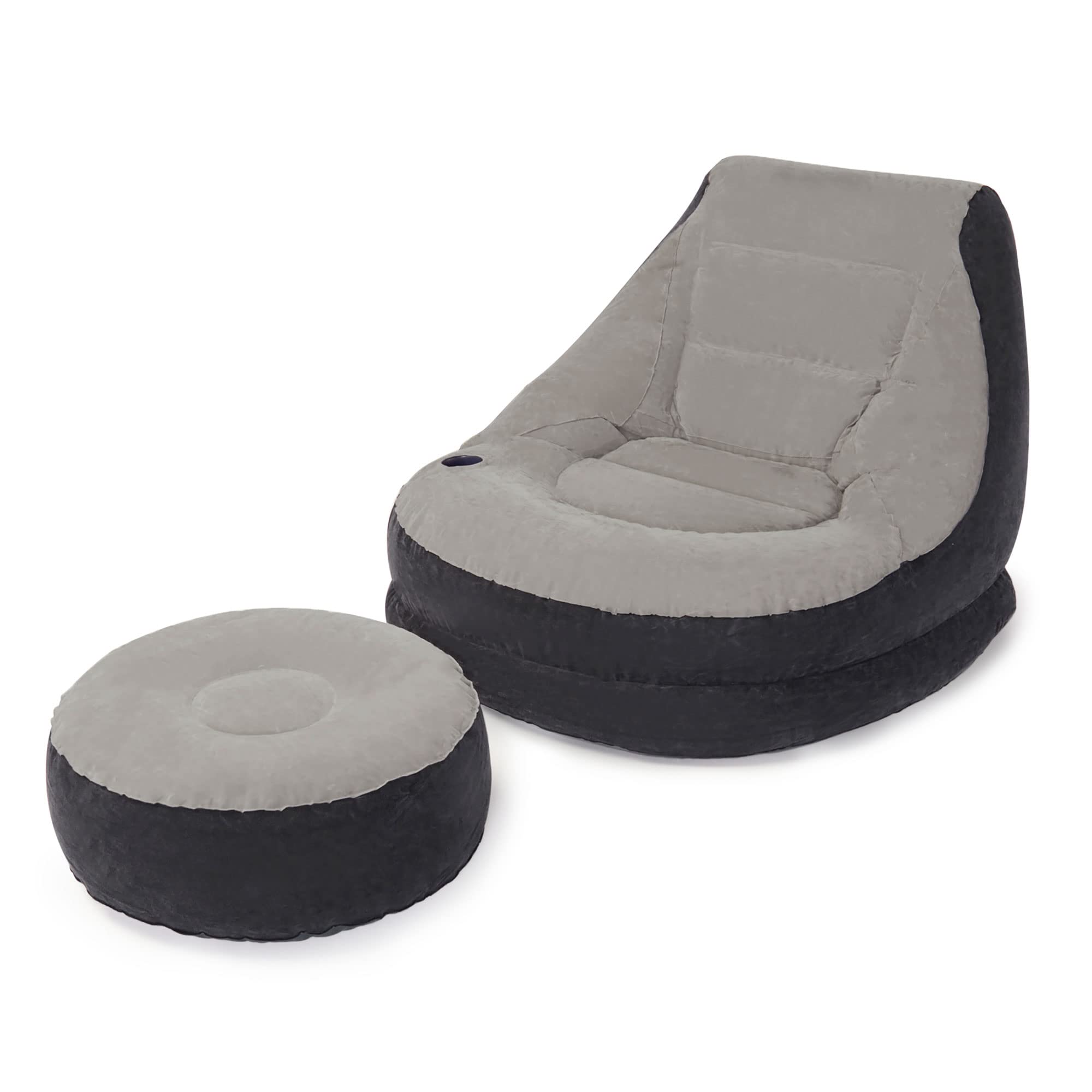 Intex Inflatable Ultra Lounge with Ottoman - Premium Comfort for Pool, Beach & Backyard Relaxation | Portable Air Sofa for Outdoor Lounging, Vacation & Summer Fun