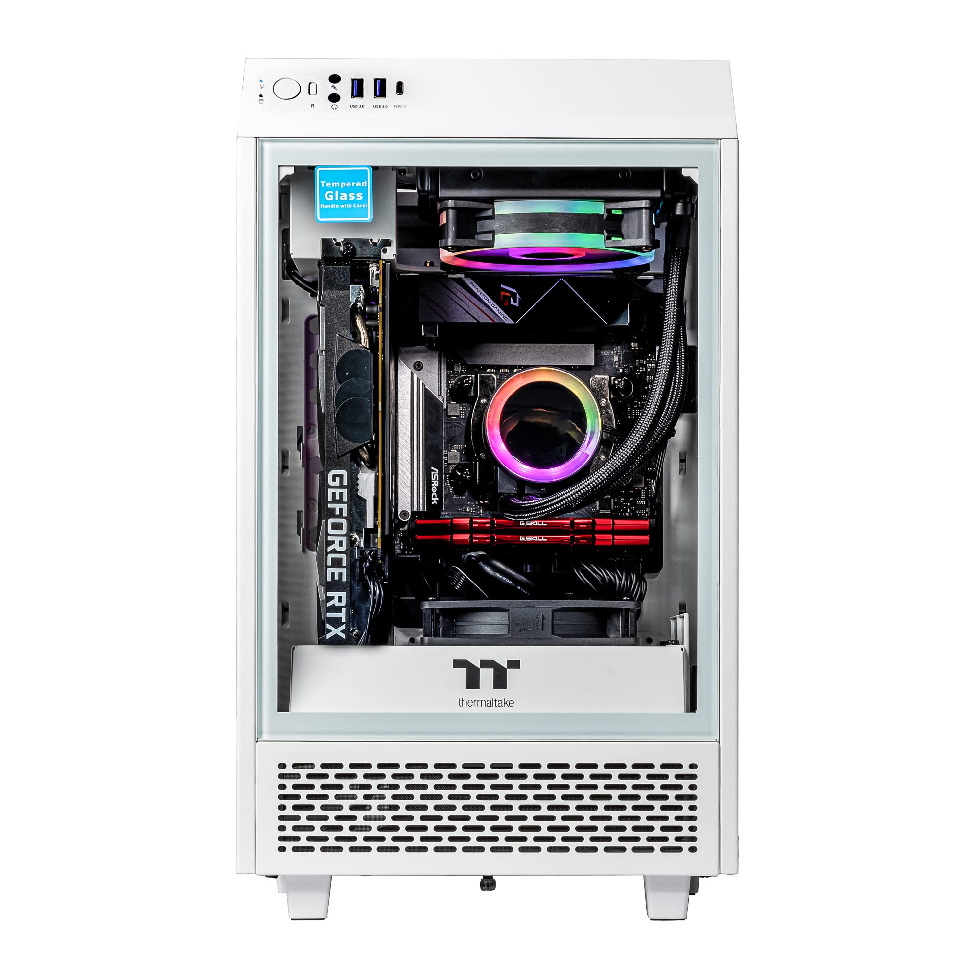 Velztorm White Vertix Compact Gaming PC - AMD Ryzen 9 5900X 12-Core, GTX 1050 Ti 4GB, 64GB DDR4, 2TB SSD+2TB HDD, Liquid Cooling, RGB, WiFi 6, BT 5.2, Win 10 | Perfect for Esports, Streaming & High-Performance Gaming