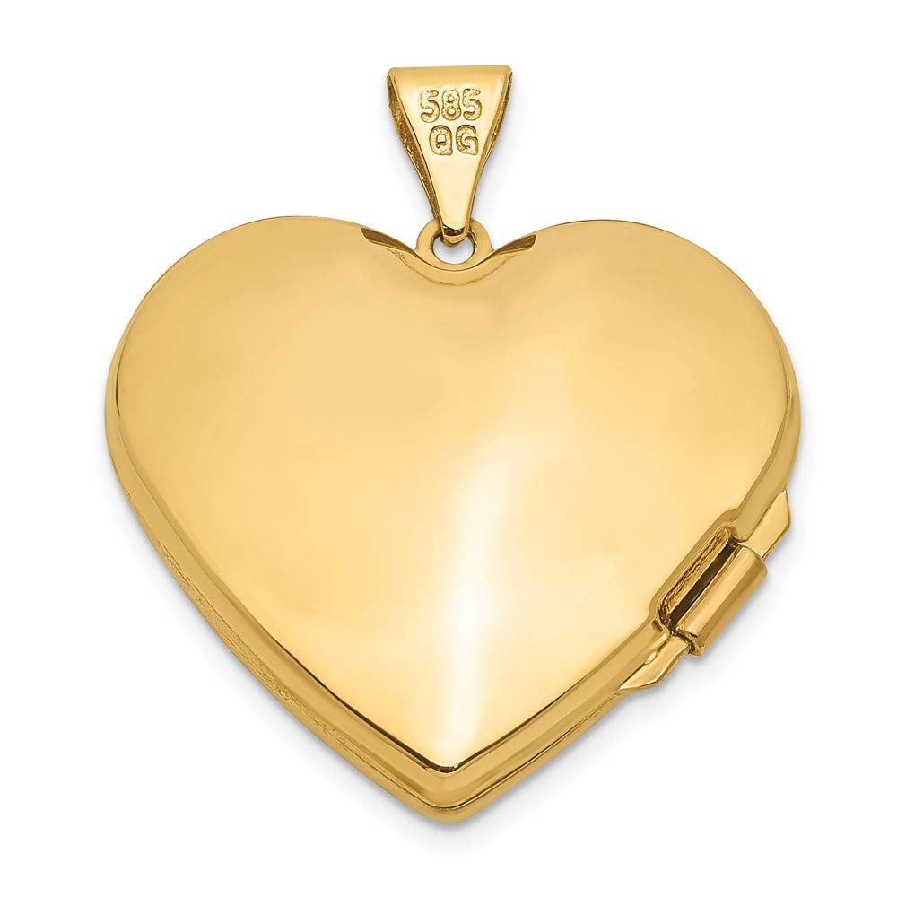 14K Yellow Gold Floral Heart Locket with Diamond - Family Keepsake for Special Occasions