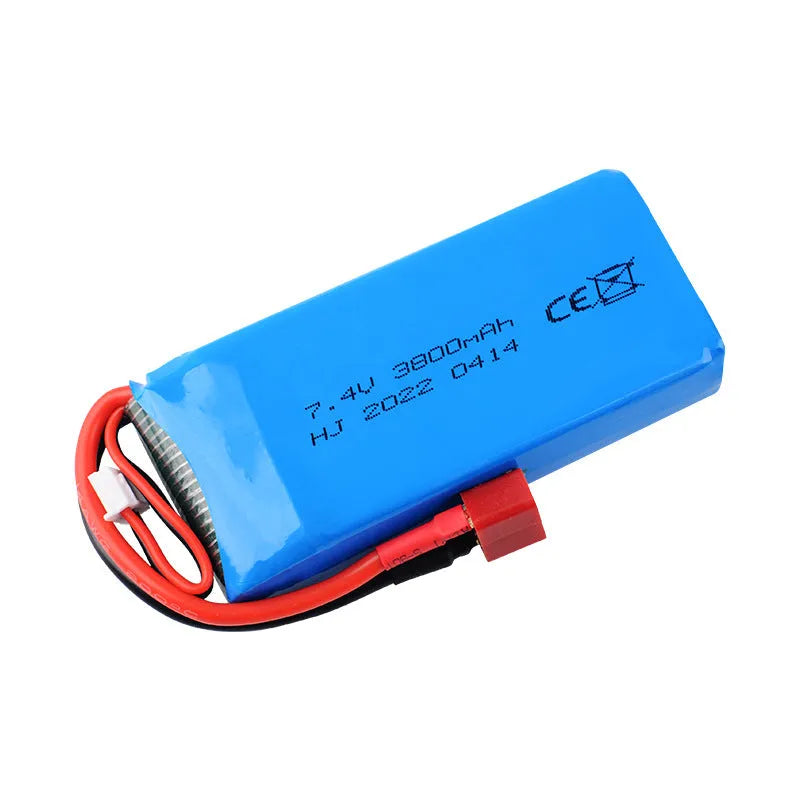 7.4V 2S 3800mAh Li-ion Rechargeable Battery for Wltoys 124017 144010 124019 124018 144001 RC Cars - Perfect for Racing, Drifting and Off-Road Adventures