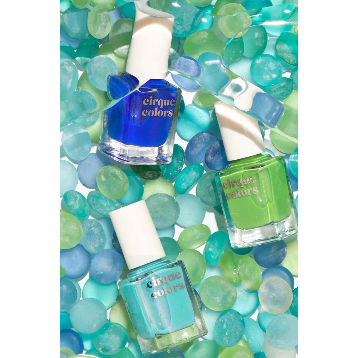Cirque Colors Seaglass Jellies Collection - Long Lasting Vegan Nail Polish Set for Summer Nails, Manicure & Pedicure | Perfect for Beach Vacations, Pool Parties & Tropical Getaways