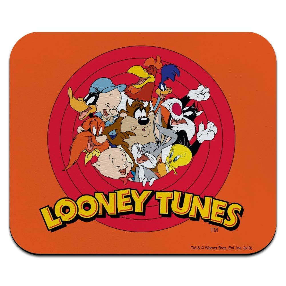 Looney Tunes Low Profile Thin Gaming Mouse Pad - Non-Slip Rubber Base for PC, Laptop, Office & Home Use - Perfect for Work, Gaming & Computer Accessories