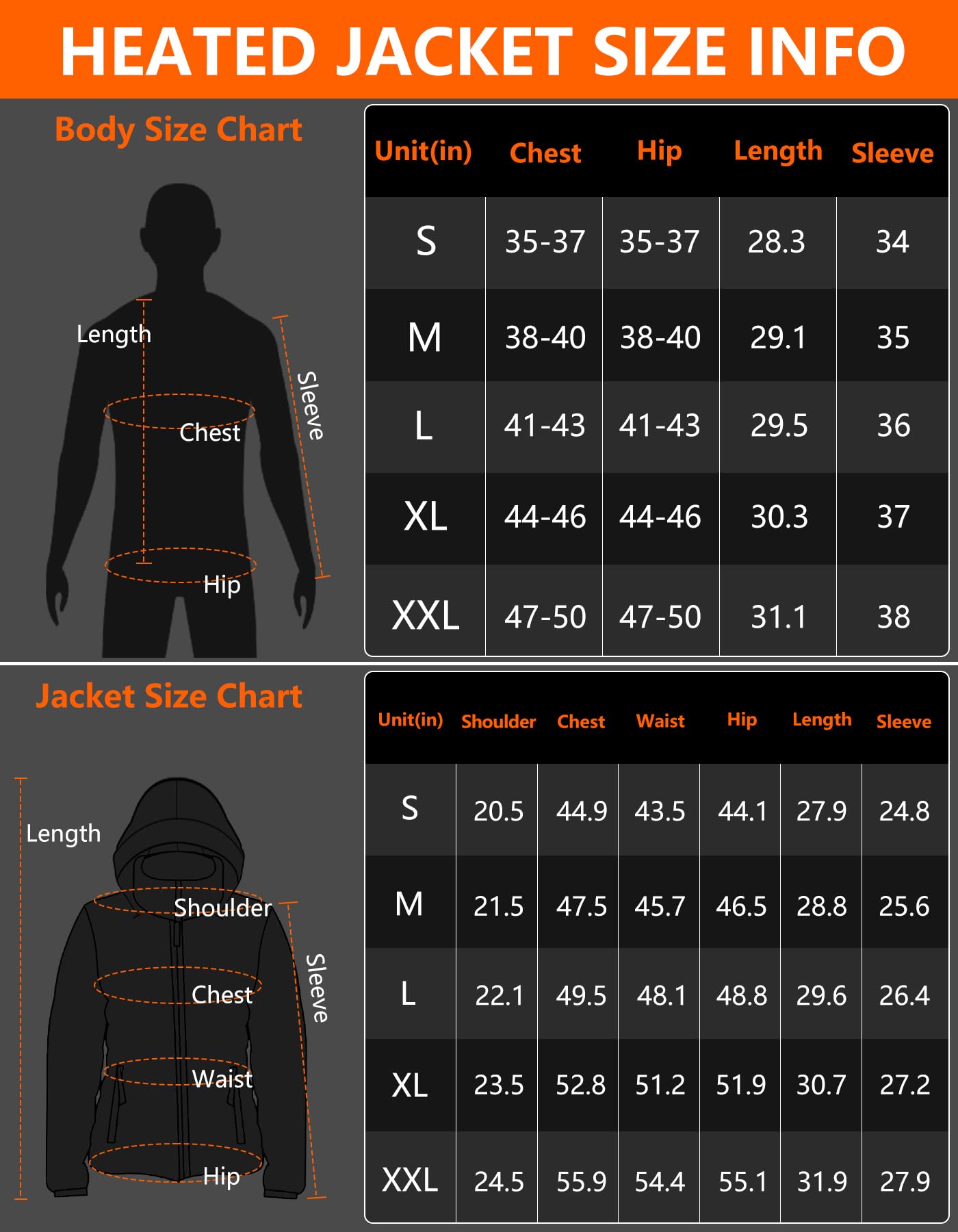 Heated Jacket for Men with Battery Pack - Winter Warm Electric Heating Coat with Detachable Hood | Perfect for Outdoor Activities, Camping & Cold Weather Gifts