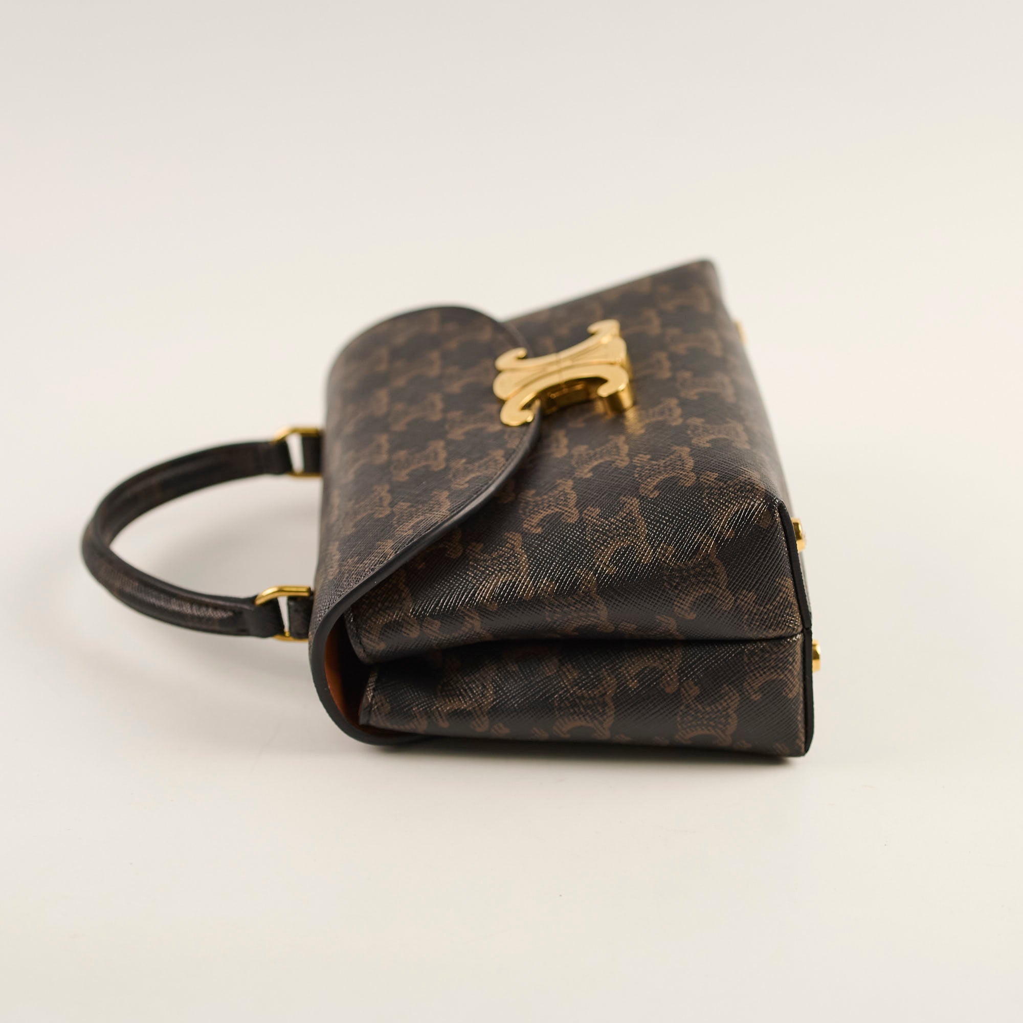 Celine Teen Triomphe Canvas Nino Bag in Tan - Stylish Crossbody Purse for Women, Perfect for Daily Use, Work & Travel