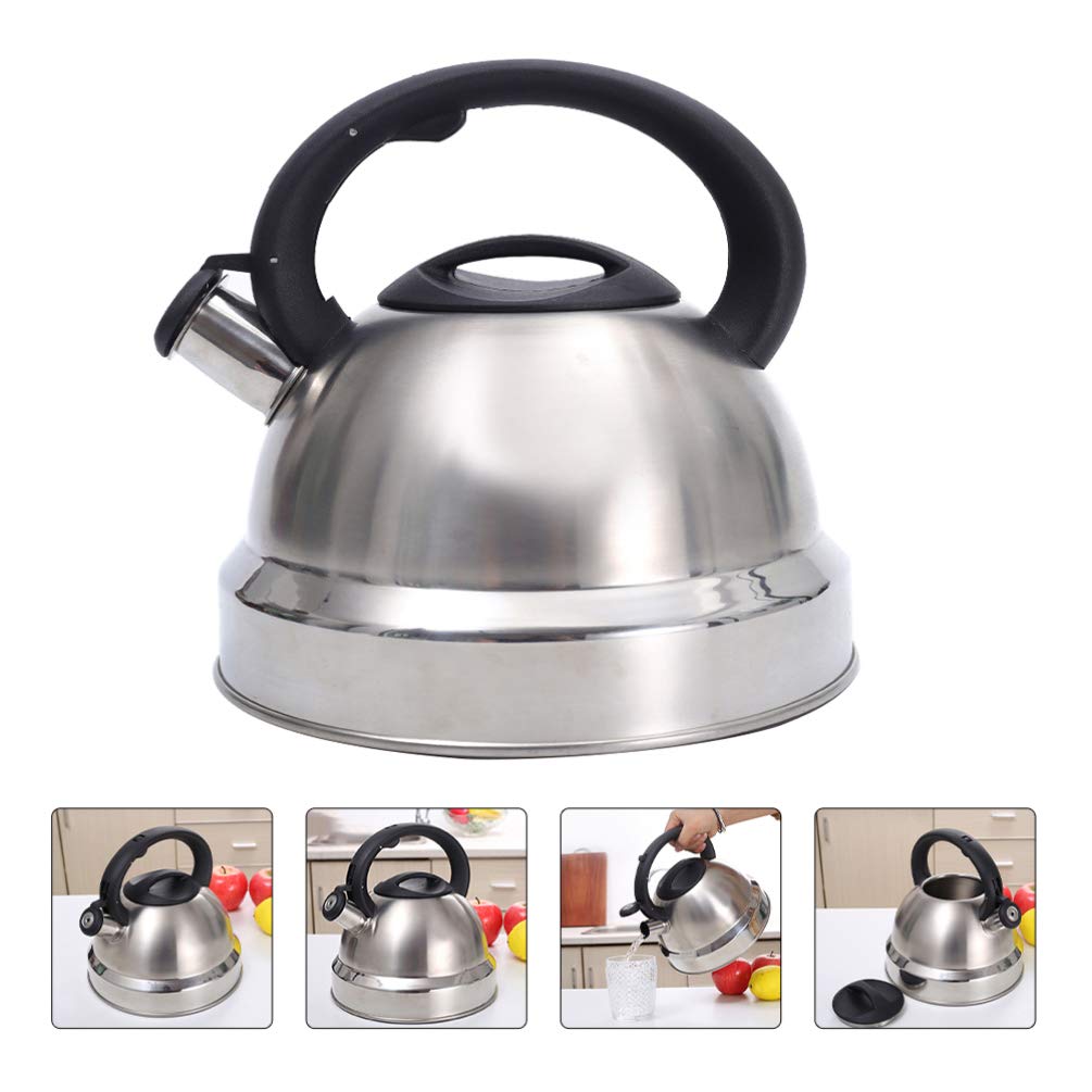 Premium Stainless Steel Whistling Tea Kettle - 2.5QT Thickened Bottom for Fast Boiling, Durable & Safe for Stovetop Use - Perfect for Tea, Coffee & Hot Water - Ideal for Home, Office & Camping