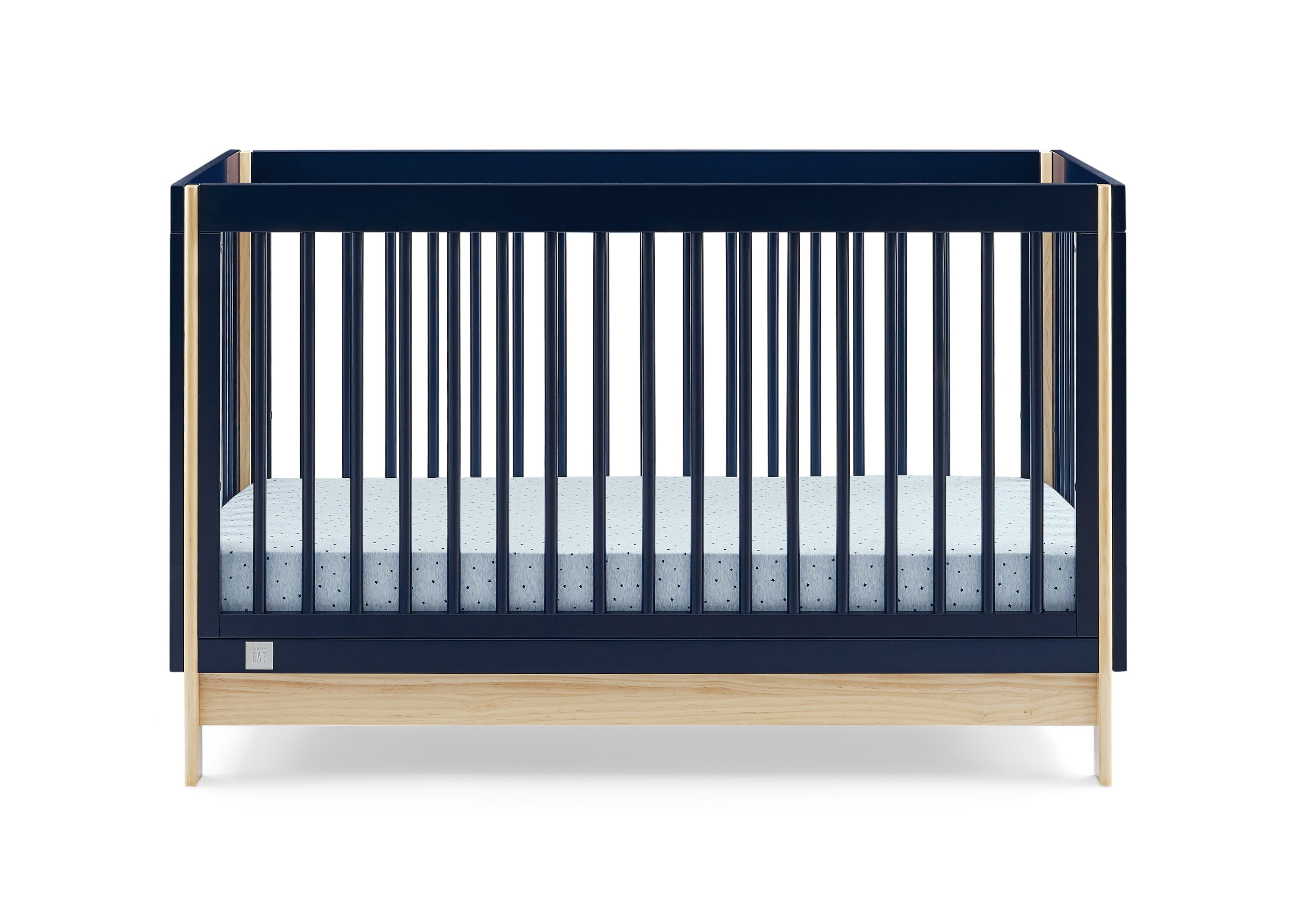 BabyGap Tate 4-in-1 Convertible Crib - White Nursery Furniture for Newborn to Toddler | Safe & Stylish Convertible Crib for Nursery, Bedroom & Daycare