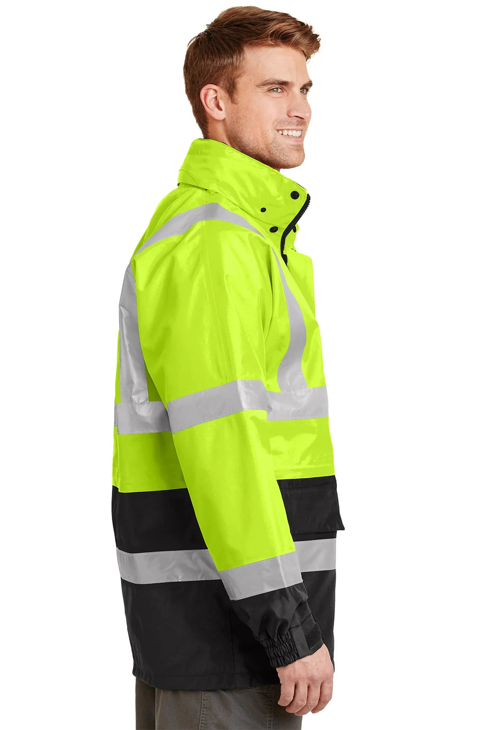 CornerStone ANSI 107 Waterproof Safety Parka Jacket - High Visibility Yellow/Black for Construction & Utility Workers | Ideal for Outdoor Work, Roadside Safety & Emergency Response