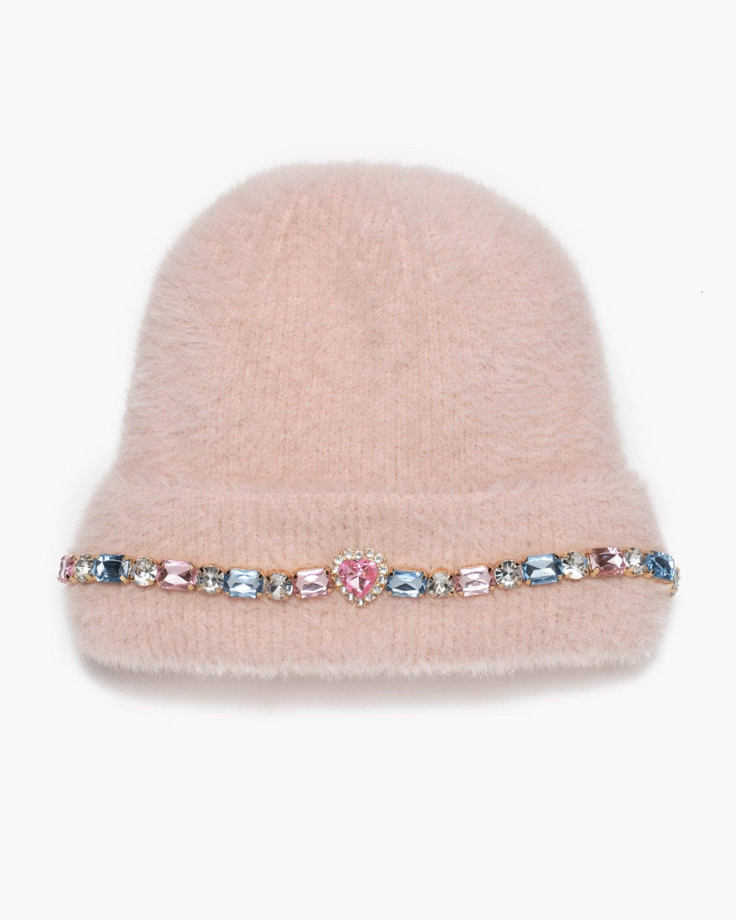 Super Smalls Cotton Candy Jeweled Beanie - Stylish Winter Hat for Women & Girls - Perfect for Parties, Holidays & Cold Weather Fashion