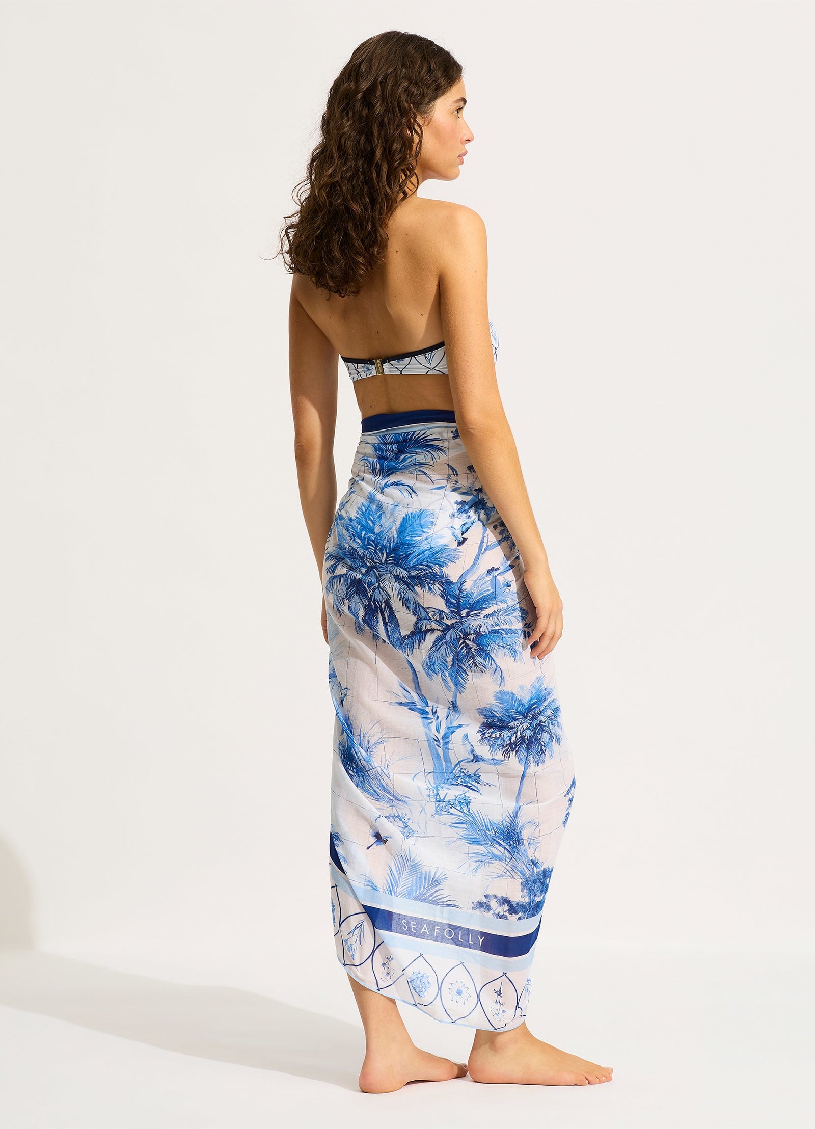 Marbella Sarong - White Beach Wrap for Women, Lightweight & Stylish Cover Up for Summer, Pool, and Vacation