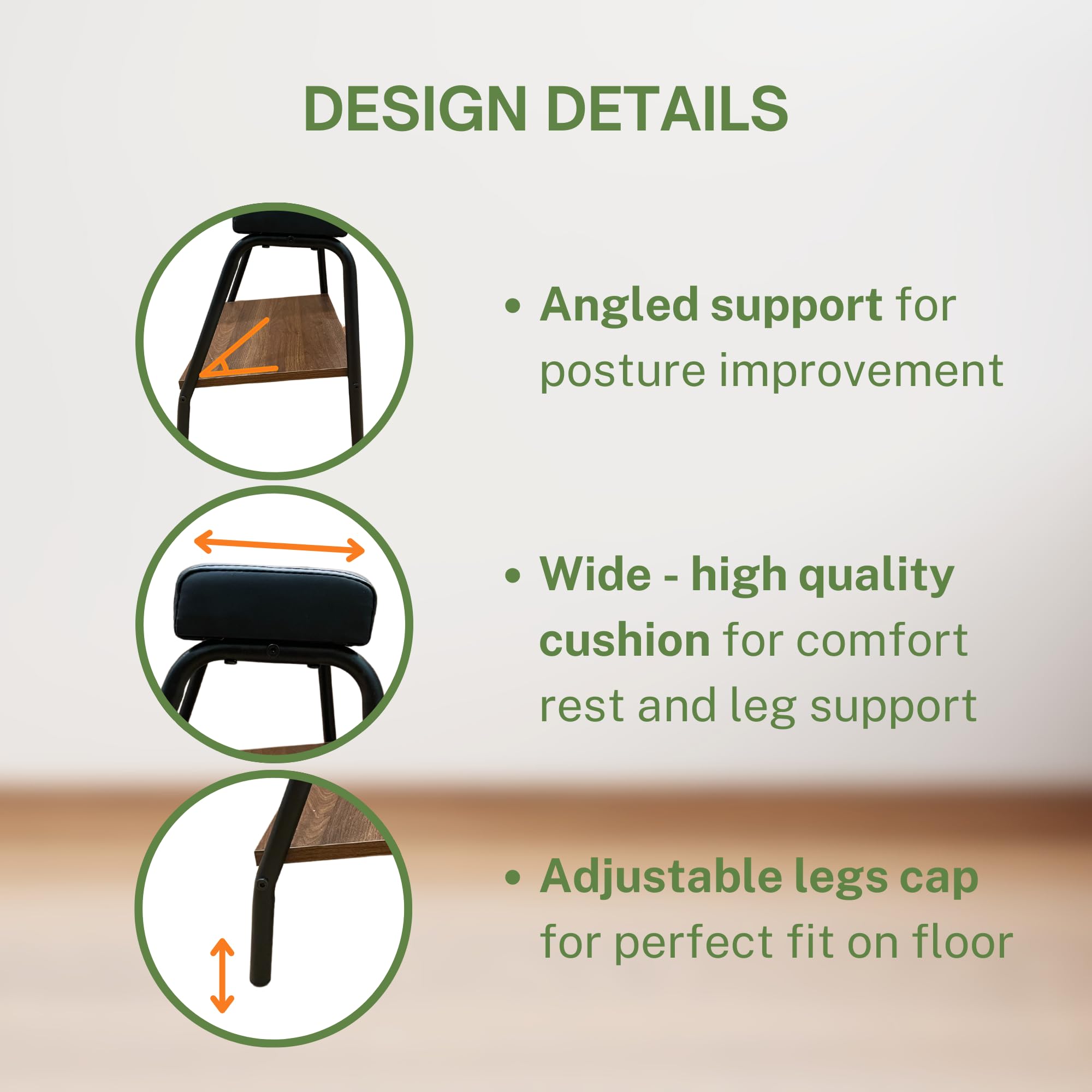 Ergonomic Double Step Footrest Under Desk - Adjustable Height Foot Stool Ottoman for Office & Home, Improves Posture & Circulation - Perfect for Workstations, Gaming Setups & Home Offices