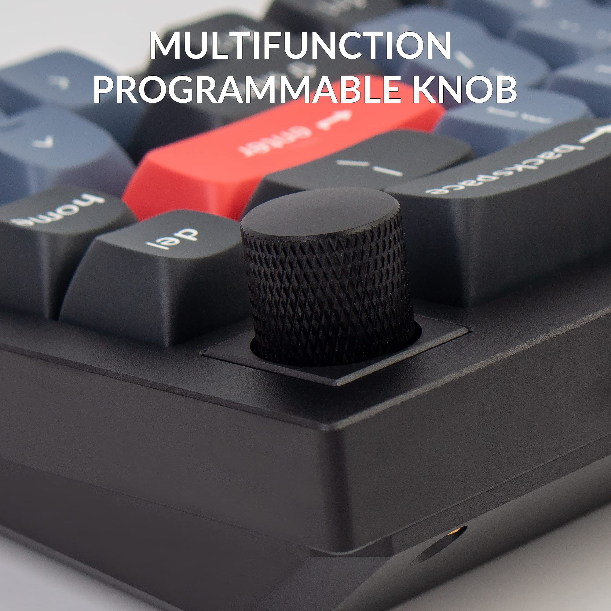 Keychron Q2 Wired Custom Mechanical Keyboard - 65% Compact Layout with Knob, Hot-Swappable Gateron G Pro Blue Switches, QMK/VIA Programmable, Double Gasket Design for Mac/Windows/Linux (Black) | Perfect for Gaming, Coding & Office Work