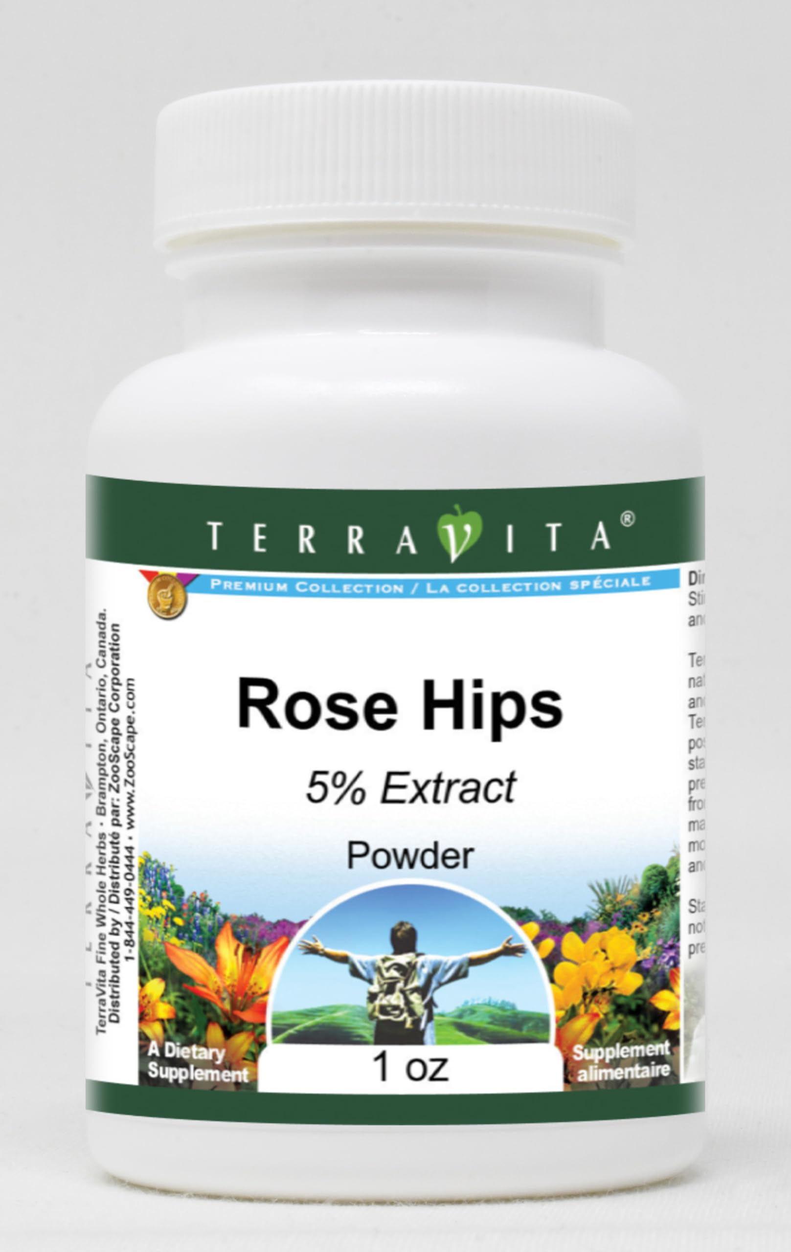 Organic Rose Hips Powder 5% Vitamin C (1 oz) - Natural Immune Support & Skin Health Supplement - Perfect for Smoothies, Teas & DIY Beauty Recipes