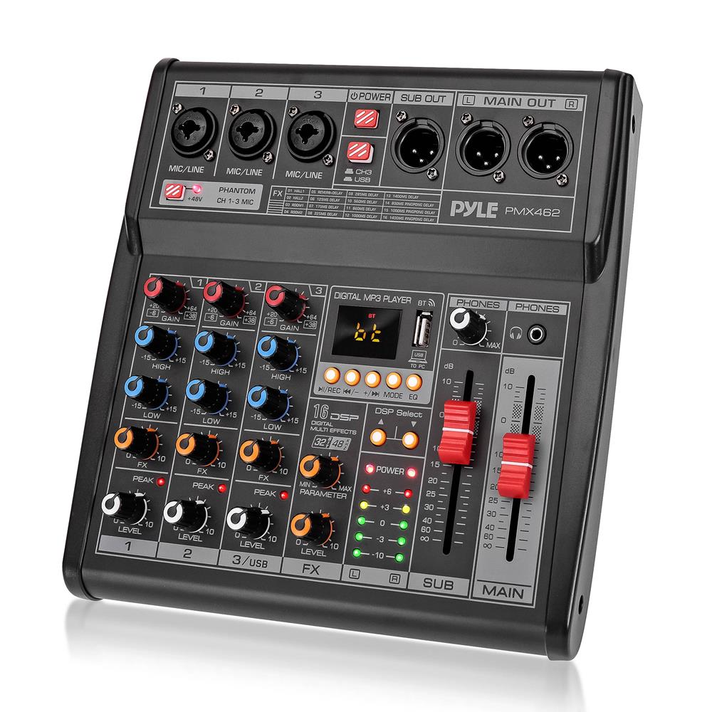 Professional 3-Channel Audio Mixer for DJs & Musicians - Perfect for Live Performances, Studio Recording & Podcasting