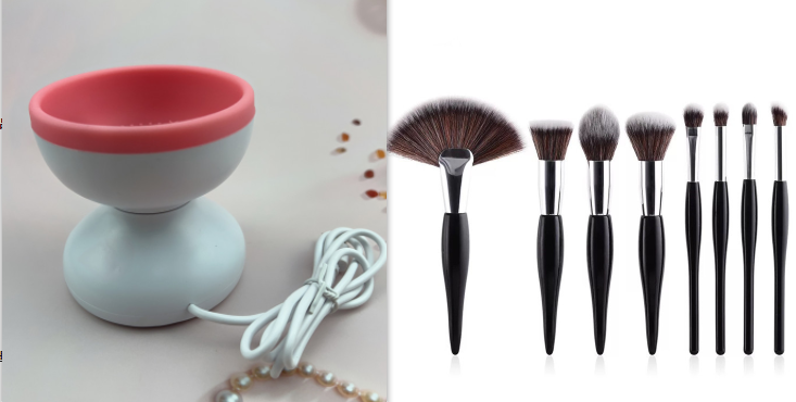 Electric Makeup Brush Cleaner Machine - Portable USB Cosmetic Brush Cleaning Tool for Automatic Washing - Perfect for Travel, Home & Salon Use