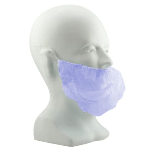 Blue Beard Guards (1000 Count) - Disposable Beard Nets for Food Service, Barbershops & Salon Hygiene Protection