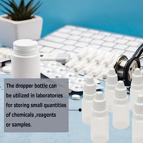 Naturegoon 10-Pack 10ml Refillable Plastic Squeeze Bottles with Caps - Multi-Purpose Dropper Bottles for Essential Oils, Eye Drops, Sanitizers & Liquids | Perfect for Travel, DIY Beauty, Home Organization & Craft Projects