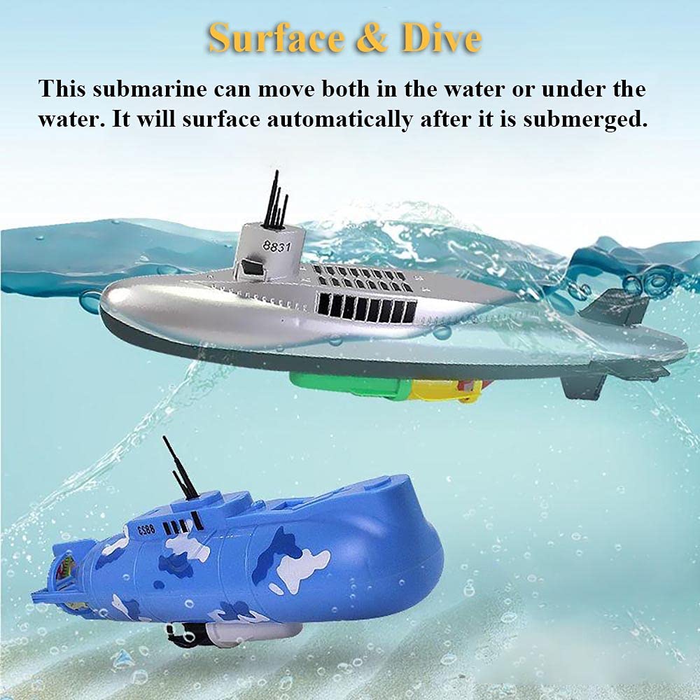 Electric Submarine Toy for Kids - Fun Pigboat Bath & Pool Water Toy, Military Submarine Model with Floating Action - Perfect for Bathtub Playtime, Swimming Pools & Outdoor Water Activities (8821)