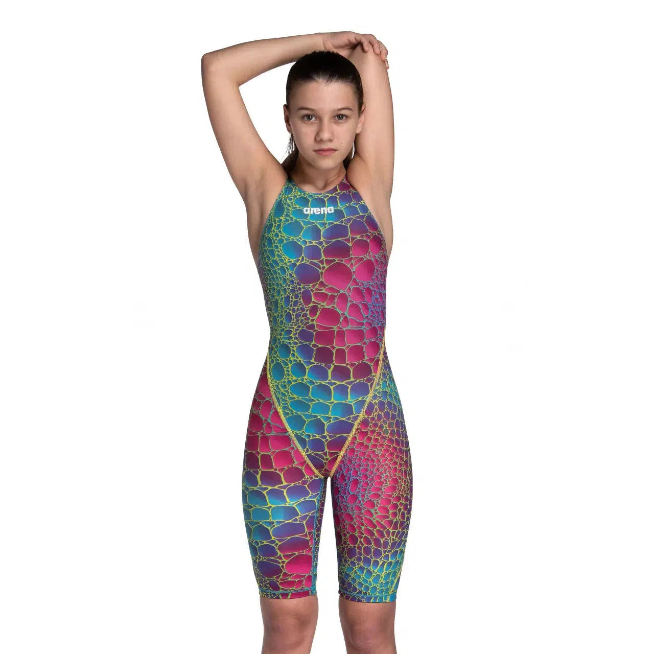 Arena POWERSKIN ST Next Limited Edition Open Back Junior Competition Swimwear - High Performance Racing Swimsuit for Competitive Swimming & Training