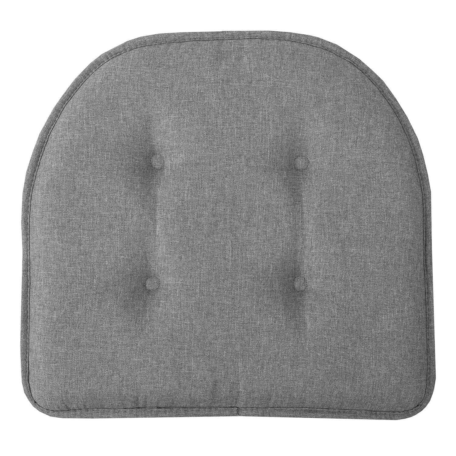 TratoKS 12-Pack U-Shaped Memory Foam Chair Cushions - 17 x 16 Inch Waterproof Seat Pads for Outdoor Patio Chairs, Garden Furniture & Indoor Use - Comfortable Support for Back & Hips