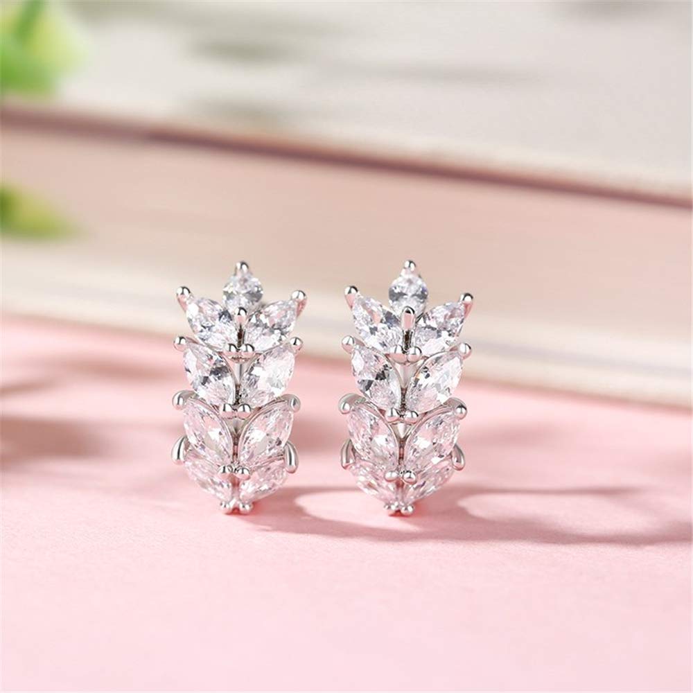 Jeulia Sterling Silver Marquise Cut Leaf Design Hoop Earrings for Women & Teens – Perfect Gift for Girlfriend, Wife, Bride, Birthday with Jewelry Box | Elegant Everyday Wear & Special Occasions