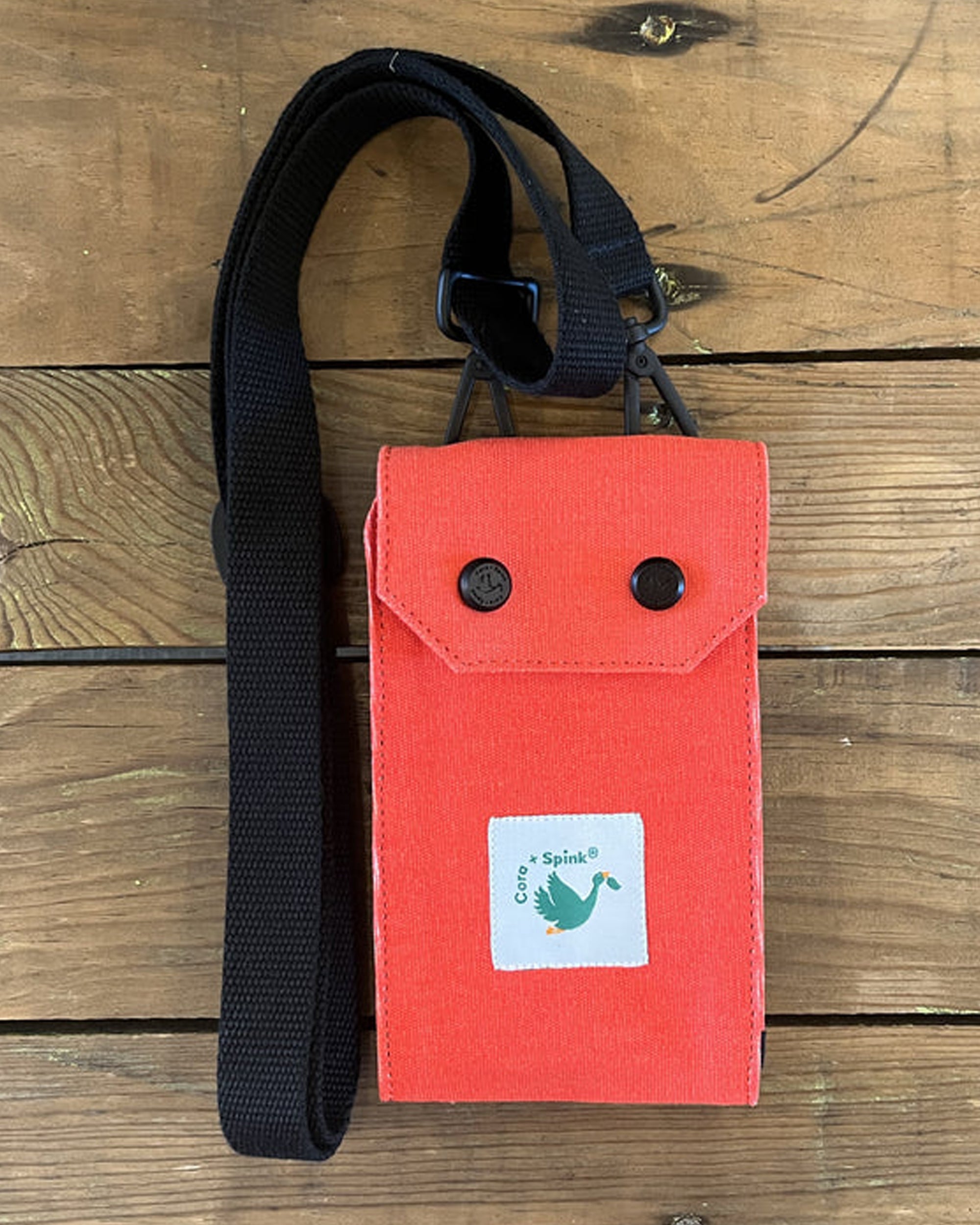 Cora & Spink Orange Vinyl Pouch - Waterproof & Durable for Travel, Gym, and Everyday Essentials Storage