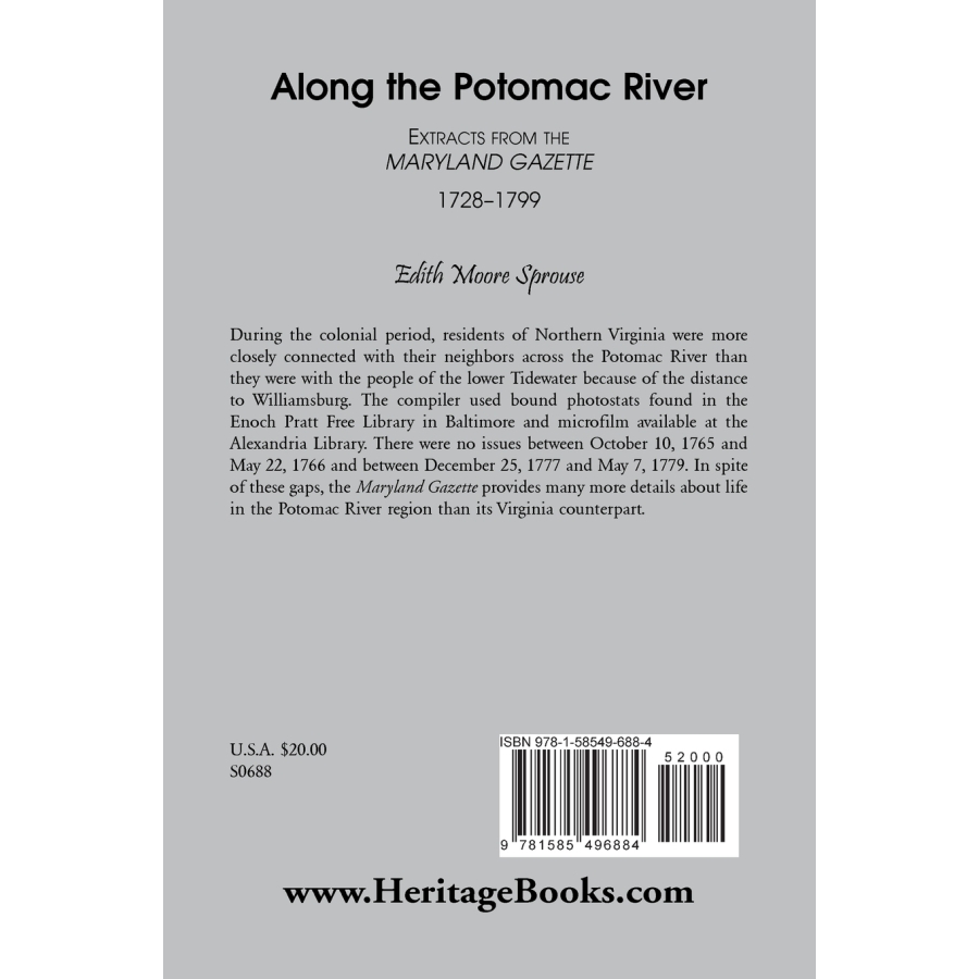 Along the Potomac River: Historical Extracts from the Maryland Gazette (1728-1799) | Colonial American History Research & Genealogy Resource