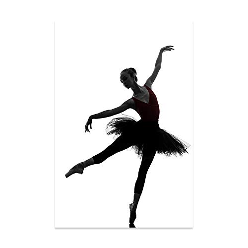 TY-pic2020 Ballet Girl Canvas Painting - Set of 3 Black and White Ballet Dancers Wall Art (11.8x15.75 Inches) for Yoga Room, Girls Bedroom Decor, Women's Home Decor - Perfect for Dance Studios, Nursery Rooms & Gift Ideas