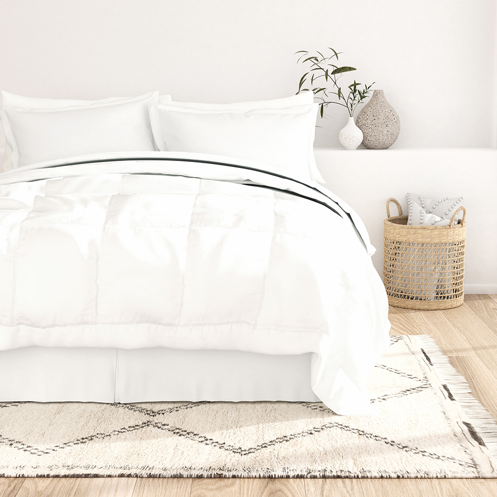 8-Piece Down Alternative Comforter Set - Hypoallergenic & Breathable Bedding Collection for All Seasons | Perfect for Master Bedroom, Guest Room & Dorm Comfort