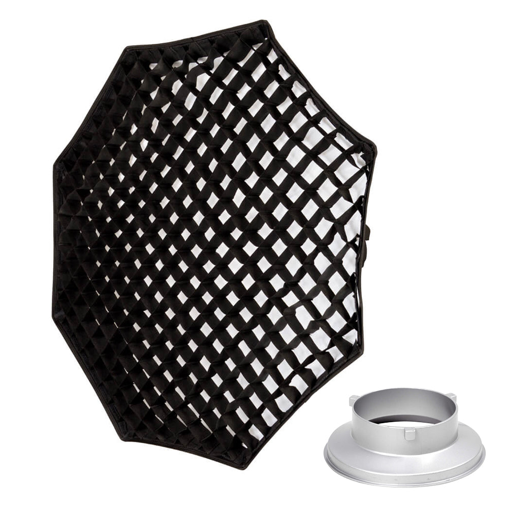 4ft Octagonal Softbox with 5cm Grid - Professional Photography Lighting Diffuser for Studio Portraits, Product Shoots & YouTube Videos