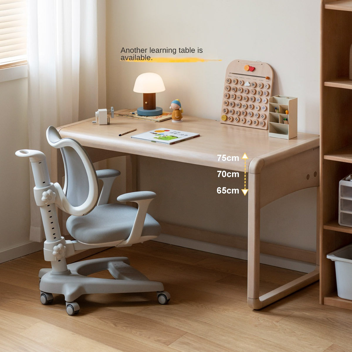 Handmade Solid Birch Wood Children's Writing Desk - Kids Study Table for Home & Classroom Learning Activities