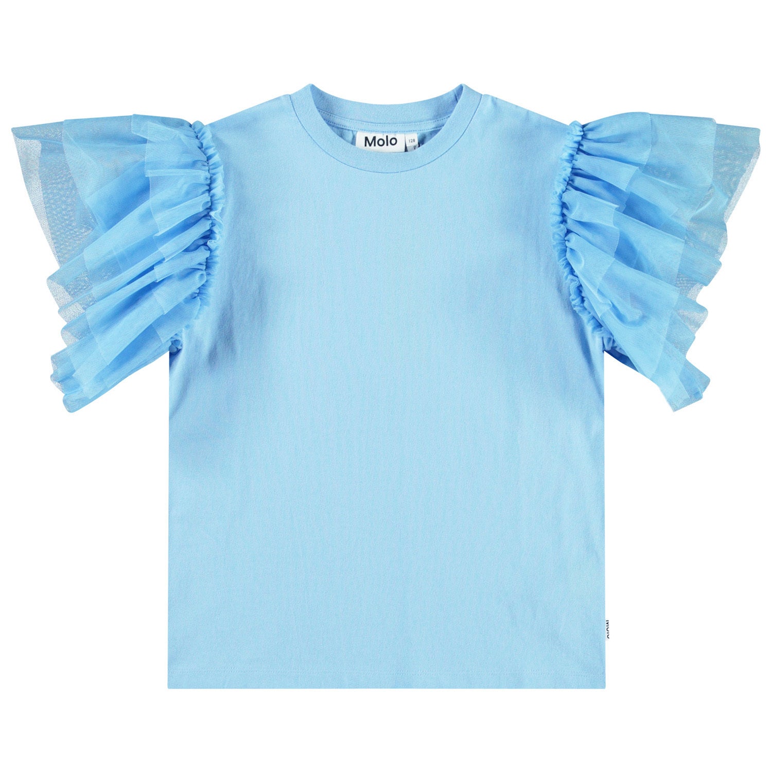 Molo Robyn T-Shirt for Women - Soft Cotton Sky Blue Casual Tee - Perfect for Everyday Wear, Outings & Layering