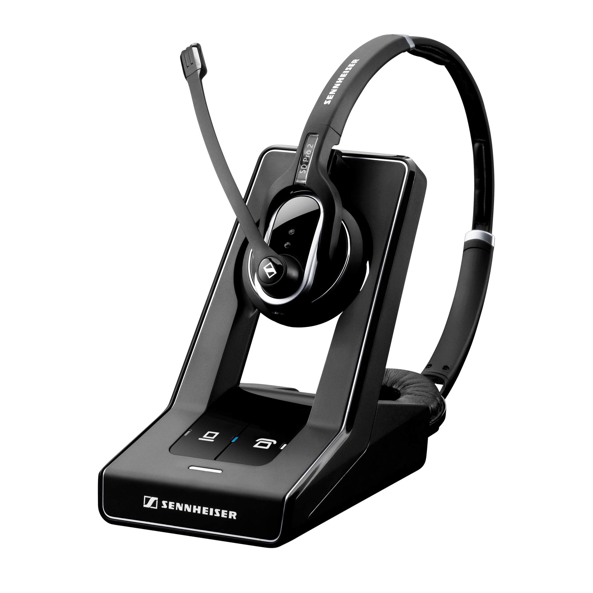 Sennheiser SD Pro 2 Wireless Headset (506008) - Dual Connectivity for Desk Phone & PC/Softphone, Noise Cancelling Mic - Ideal for Call Centers, Remote Work & Office Communications (Black)