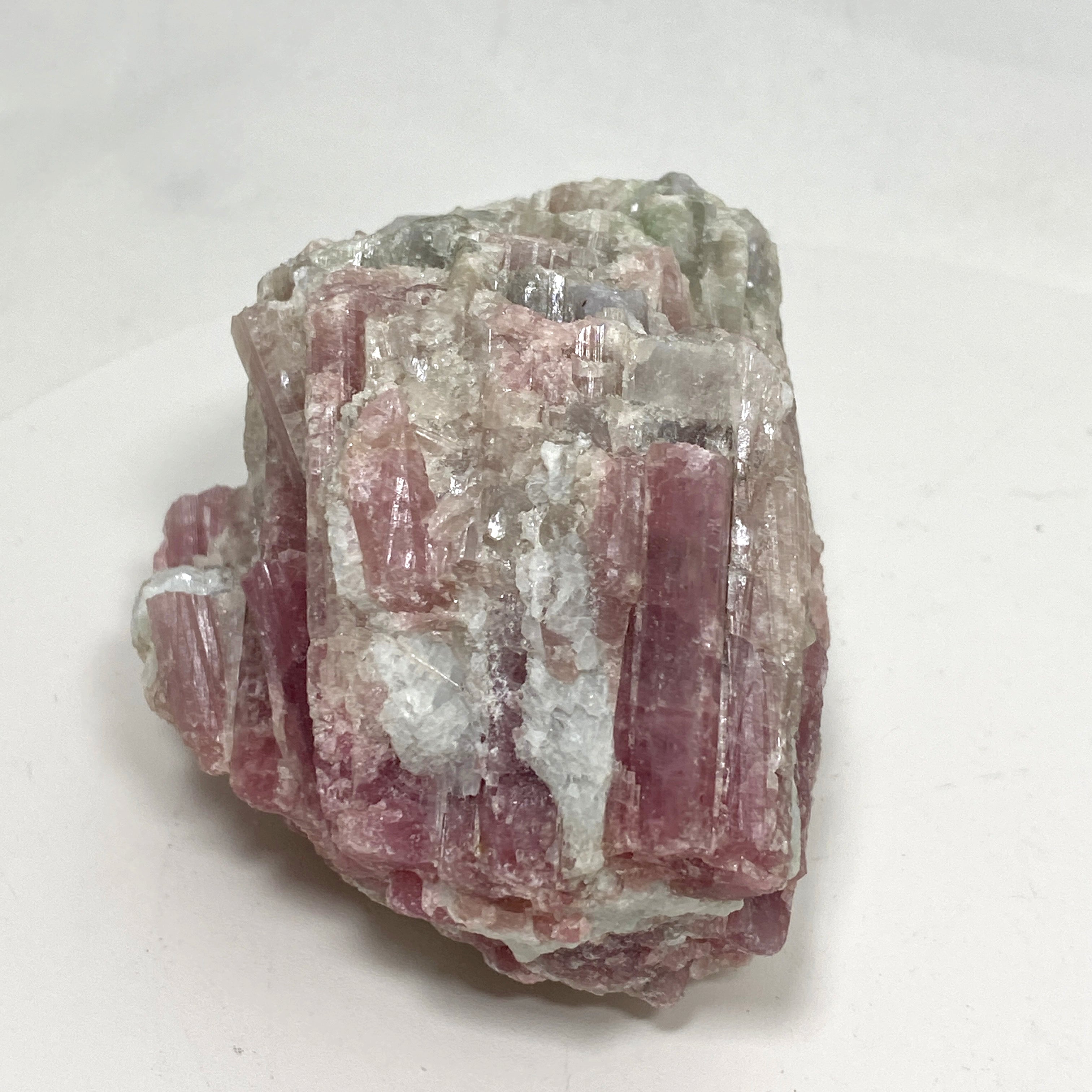 Natural Pink Tourmaline on Quartz Crystal - PTQ 04 Specimen for Mineral Collectors, Healing Crystals & Home Decor | Perfect for Meditation, Reiki & Display Cases