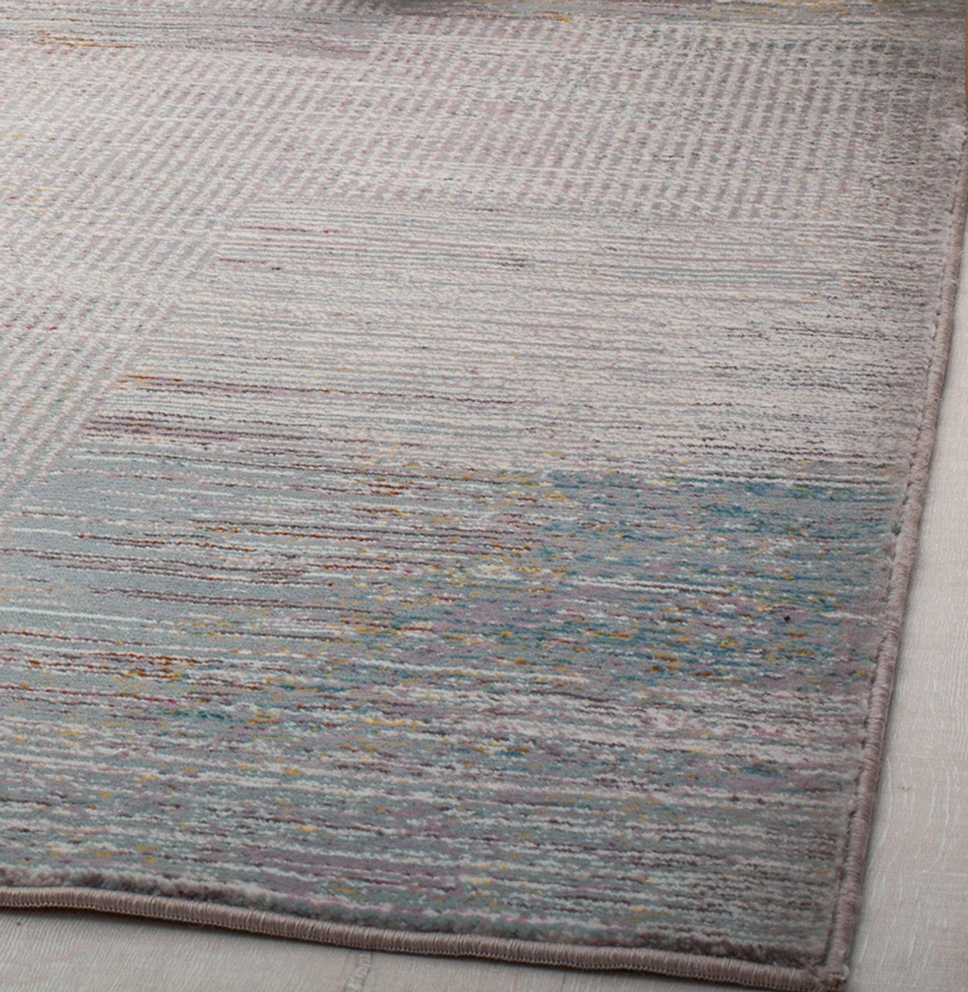 CosmoLiving by Cosmopolitan Melyna MA15A Revere Pewter Contemporary Abstract Area Rug 8' x 10' - Modern Home Decor for Living Room, Bedroom & Office - Soft & Durable Indoor Rug for High Traffic Areas