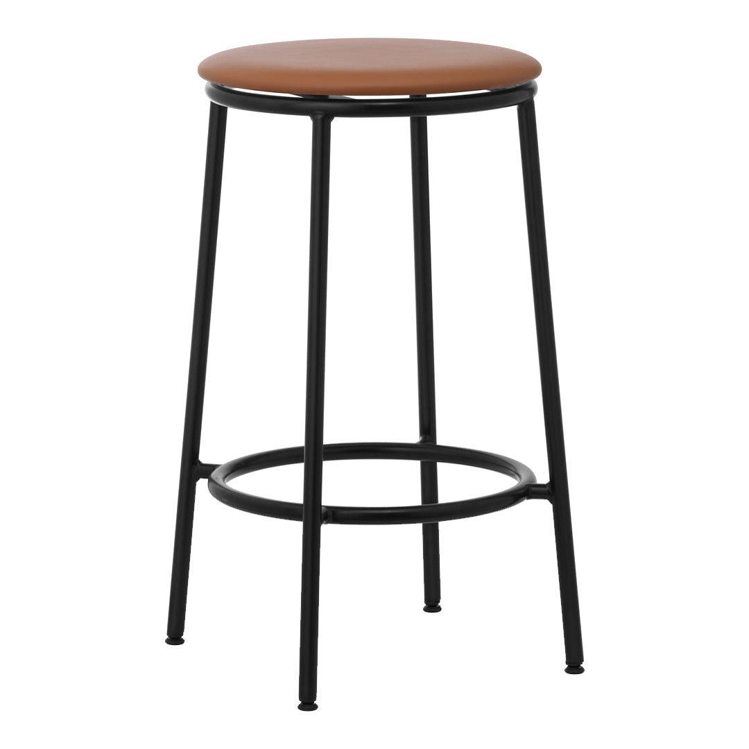 Circa Bar Stool - Upholstered Counter Height Stool with Padded Seat - Modern Kitchen & Bar Furniture for Home, Restaurant, and Cafe Use