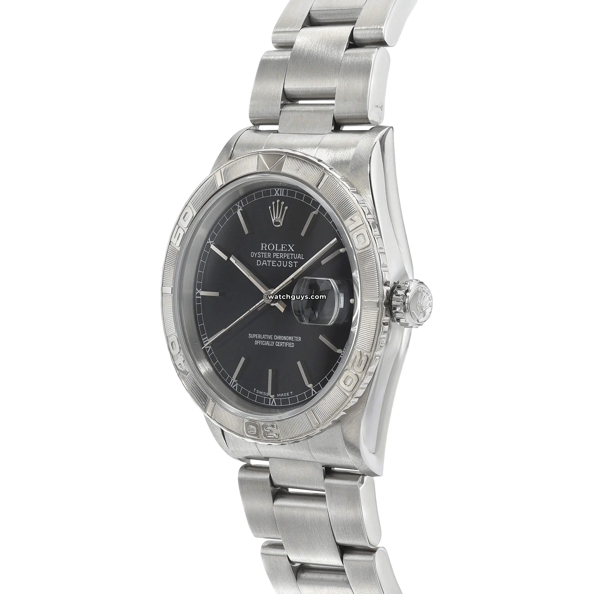 Rolex Datejust 16264 Men's Watch - Black Dial, Stainless Steel, Turn-O-Graph | Luxury Dress Watch for Business, Formal Events & Special Occasions