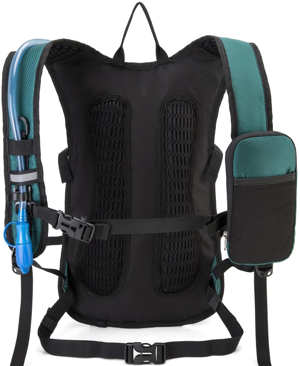 2L Hydration Backpack - 18L Lightweight Hiking Pack with Insulated Water Bladder for Men & Women - Perfect for Biking, Running, Camping & Outdoor Festivals