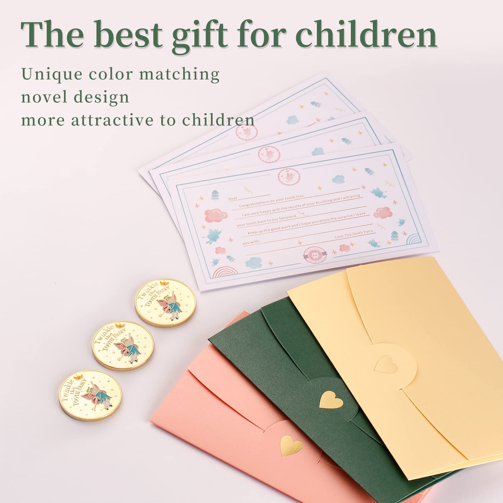Tooth Fairy Gift Coins for Kids - 3 Pack Lost Tooth Rewards & Teeth Brushing Encouragement Set | Perfect for Tooth Fairy Visits, First Tooth Loss, and Dental Hygiene Motivation