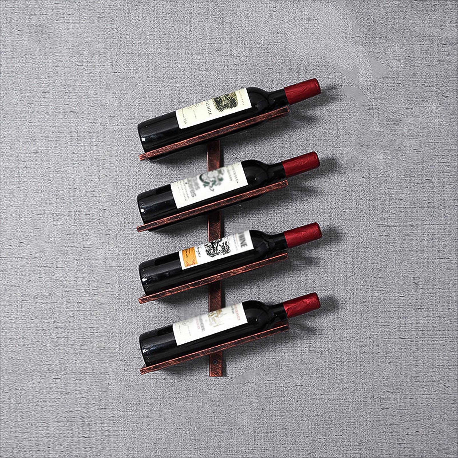 Wall-Mounted Wine Rack - Holds 2/4/6/8/10/12 Bottles | Durable Metal Wine Storage | Perfect for Kitchen, Bar, Restaurant & Wine Cellar | Space-Saving Bronze/Black/Gold Wine Holder for Home & Commercial Use