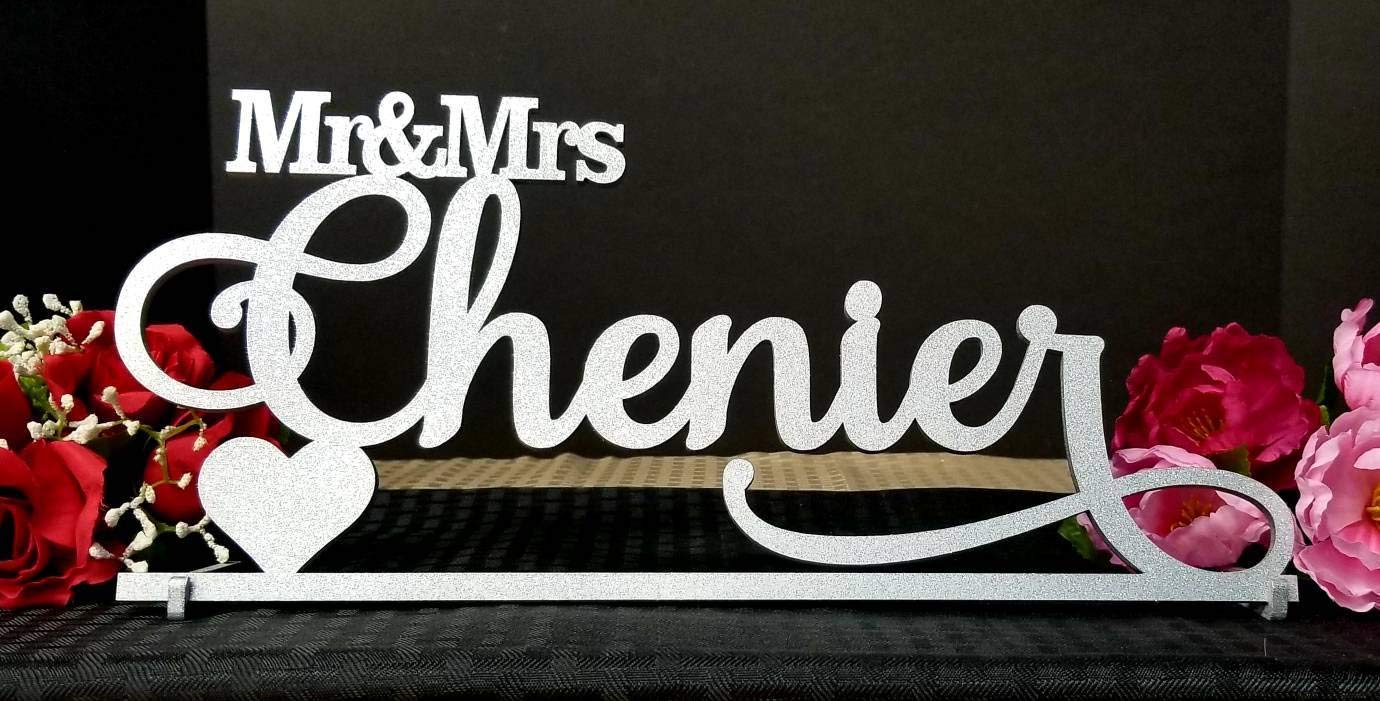 Personalized Mr and Mrs Wedding Sign - Custom Sweetheart Table Decor for Head Table - Perfect for Wedding Reception, Anniversary & Home Decor