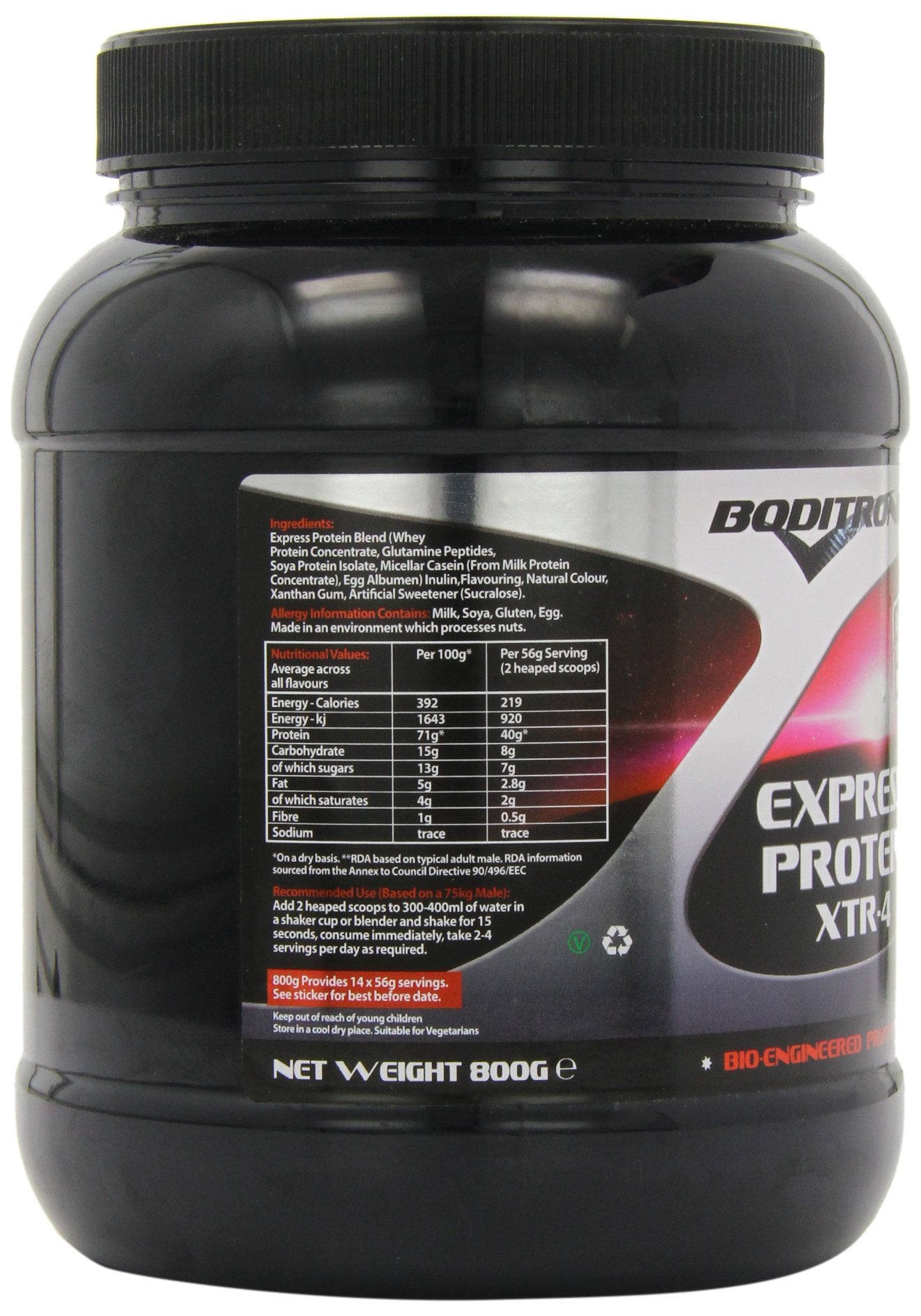 Boditronics XTR4 800g Premium Mass Gainer Protein Powder for Muscle Growth - Ideal for Bodybuilding, Weight Gain & Post-Workout Recovery