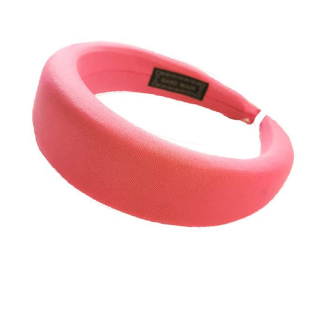 Bzybel Women's Soft Sponge Headbands - Wide Elastic Hair Bands & Ponytail Holders for Thick/Fine Hair (Red) | Perfect for Workouts, Yoga, and Everyday Styling