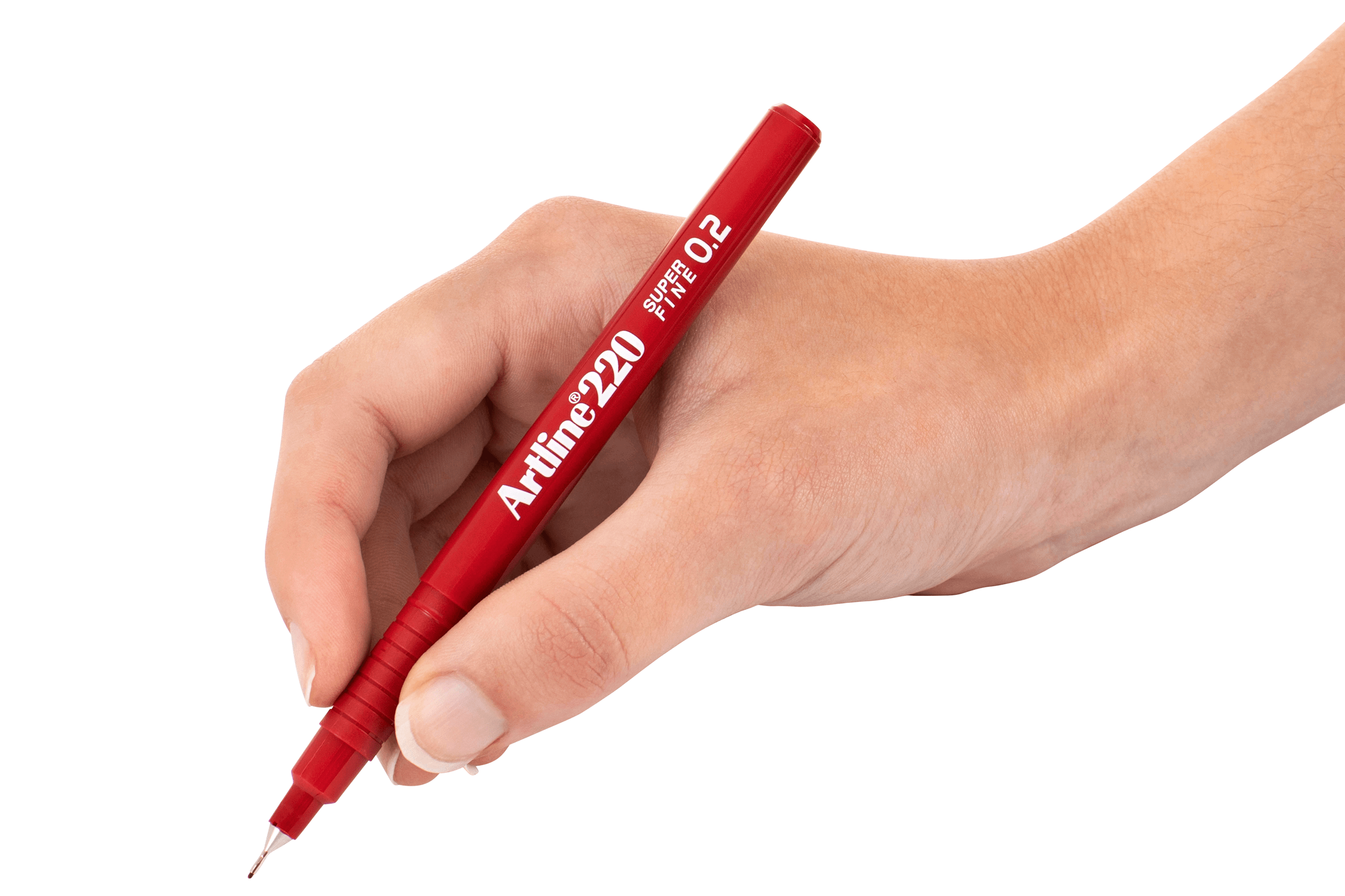 Artline 220 Fineliner Pen 0.2mm Fine Tip Red - 12 Pack for Sketching, Drawing & Calligraphy - Perfect for Artists, Students & Office Use
