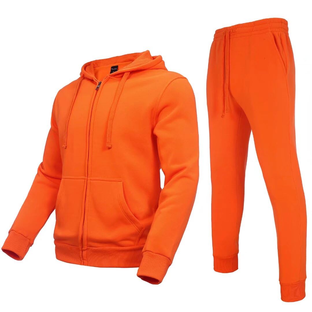 Zusmen Men's 2-Piece Tracksuit Set - Stylish Track Jacket & Pants for Casual Wear, Gym, and Outdoor Activities