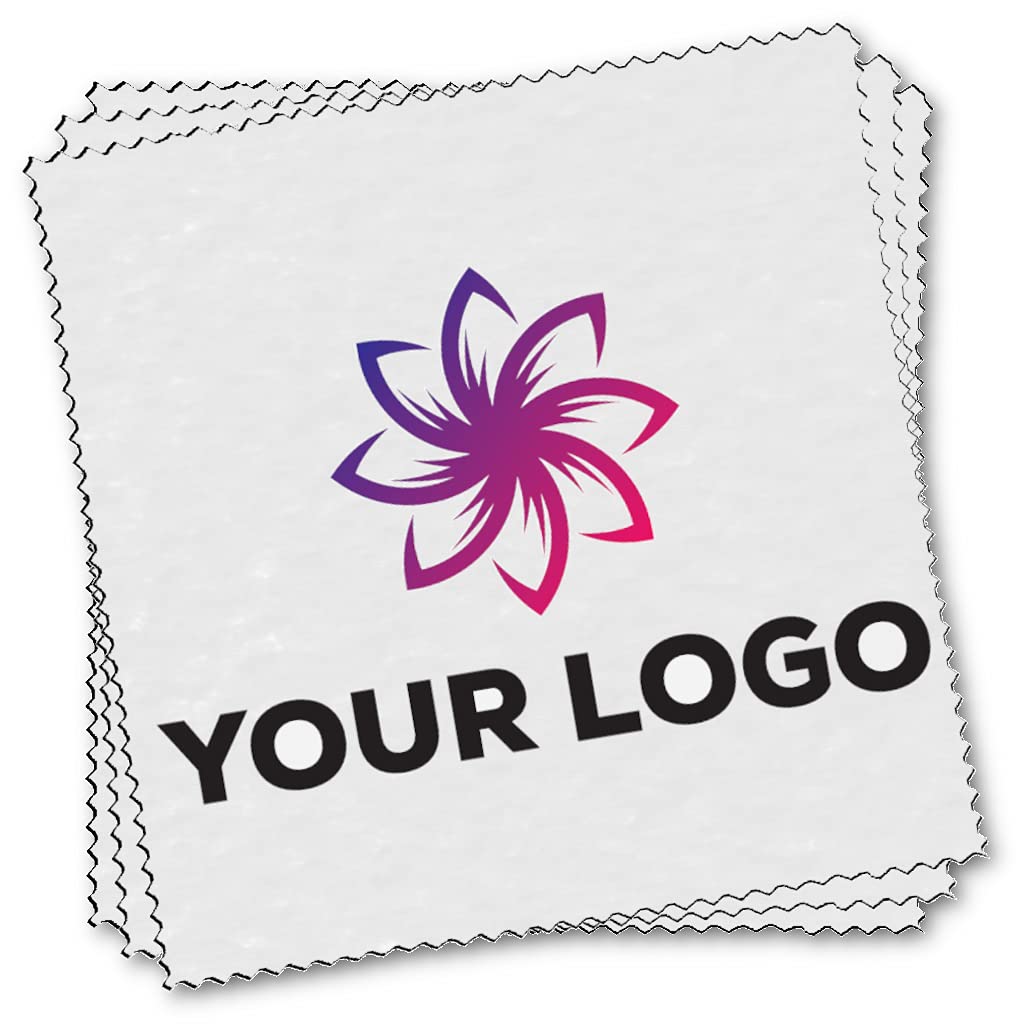 Custom Printed Microfiber Cleaning Cloths (100-Pack) - Promotional Business Logo & Artwork - Perfect for Eyeglasses, Screens, Lenses & Electronics - 5x6 Inches - Ideal for Offices, Retail Stores & Corporate Gifts
