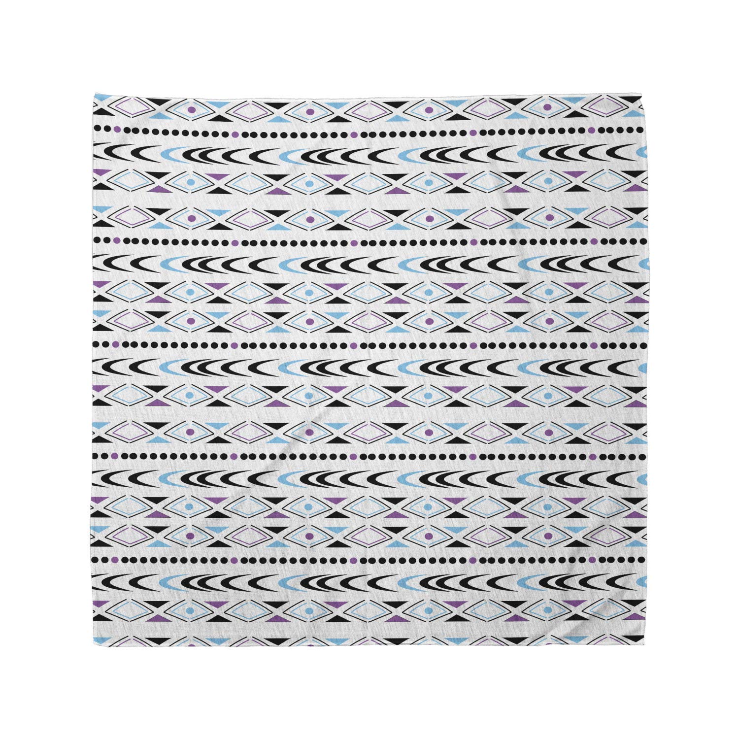 Ambesonne Tribal Bandana - Stylish Unisex Head & Neck Scarf with Triangle Dots & Half Circle Patterns - Perfect for Music Festivals, Outdoor Adventures & Fashion Accessories