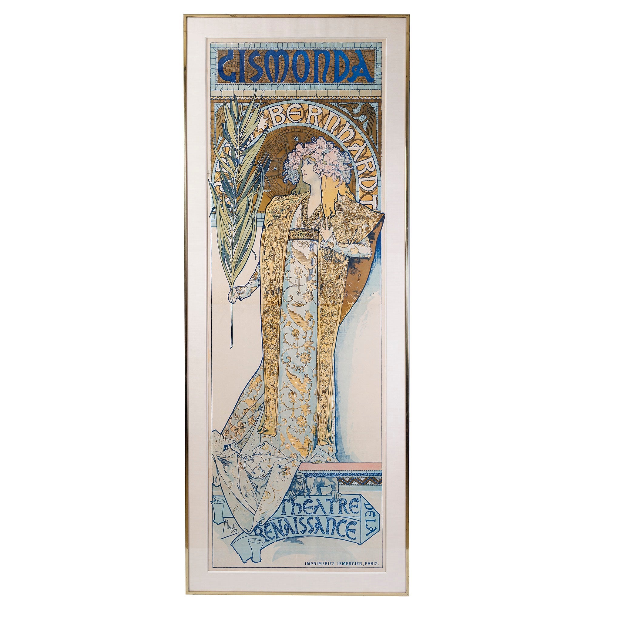Alphonse Mucha Gismonda Art Nouveau Lithograph Print - Vintage Poster for Home Decor, Office & Gallery Wall Art